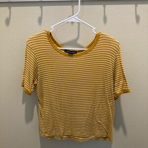 American Dream Yellow Striped Women's Top